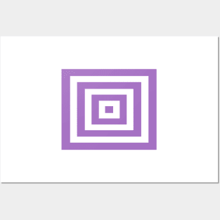 Abstract geometric pattern - purple and white. Posters and Art